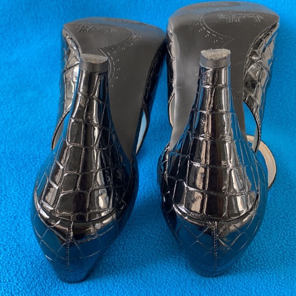 Sam & Libby Heels Black Patent Leather Heels Size 7 ½ M - Picture 2 of 5